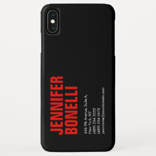 Funda Para iPhone XS Max Minimalista audaz profesional rojo negro