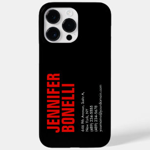 Funda Para iPhone 14 Pro Max De Case-Mate Minimalista audaz profesional rojo negro