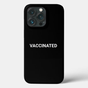 Funda Para iPhone 13 Pro Minimalista elegante blanco negro y vacunado