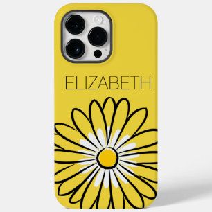 Funda Para iPhone 14 Pro Max De Case-Mate Minimalista Elegante Moderno flor de Daisy y texto