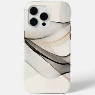 Funda Para iPhone 15 Pro Max Minimalista Esbozo Delicado de Hojas y Sucursale