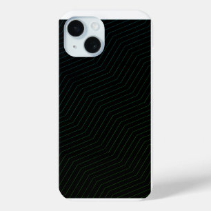 Funda Para iPhone 15 Minimalista esmeralda y zig-zag geométrico moderno
