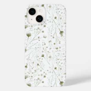 Funda Para iPhone 14 De Case-Mate Minimalista Floral Botánico Naturaleza Verde Blanc