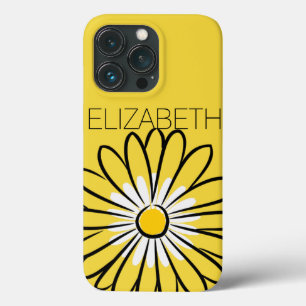 Funda Para iPhone 13 Pro Minimalista Moderno Elegante Flor de margarita y t
