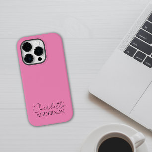 Funda Para iPhone 14 Pro De Case-Mate Minimalista moderno simple elegante nombre rosa