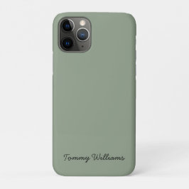 Funda Para iPhone 11 Pro Minimalista Sage Green Profesional Simple