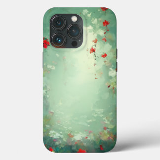 Funda Para iPhone 13 Pro Minimalistisches Blütenmuster – „Sanfte Eleganz"