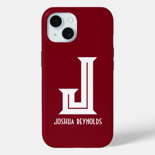 Funda Para iPhone 15 Mínimo de monograma