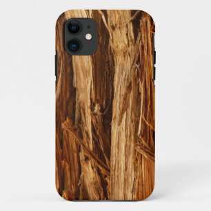 Funda Para iPhone 11 Mira de corteza de madera texturizada de cedro