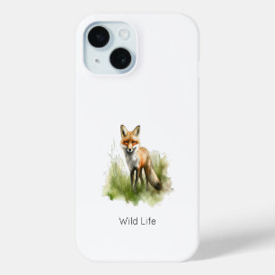 Funda Para iPhone 15 Mirada Ámbar: Zorro de Prado, personalizado