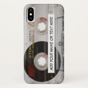 Funda Para iPhone X Mirada de la cinta de casete de música del vintag