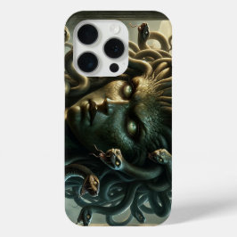 Funda Para iPhone 15 Pro Mirada de Medusa Cabeza de la Muerte de Serpientes