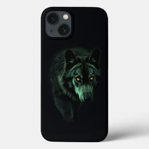 Funda Para iPhone 13 "Mirada inquietante del Lobo de la noche"
