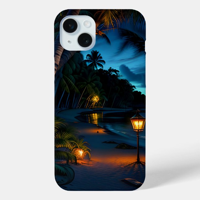 Funda De Case-Mate Para iPhone Mirada Tropical Oasis Noche 2 (Reverso )