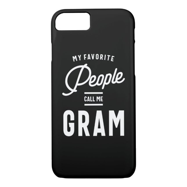 Funda De Case-Mate Para iPhone Mis favoritos me llaman Gram (Reverso)