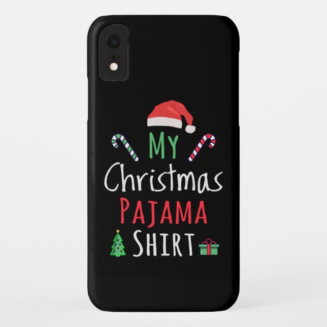 Funda De Case-Mate Para iPhone Mis Navidades Camisa Pajama (Reverso)