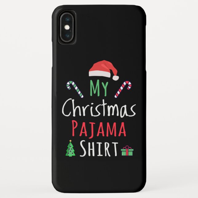 Funda De Case-Mate Para iPhone Mis Navidades Camisa Pajama (Reverso)