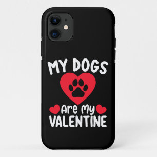 Funda Para iPhone 11 Mis perros son mi día de San Valentín divertidos a