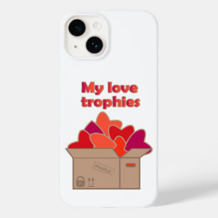 Funda Para iPhone 14 De Case-Mate Mis trofeos de amor en la caja llena de corazones