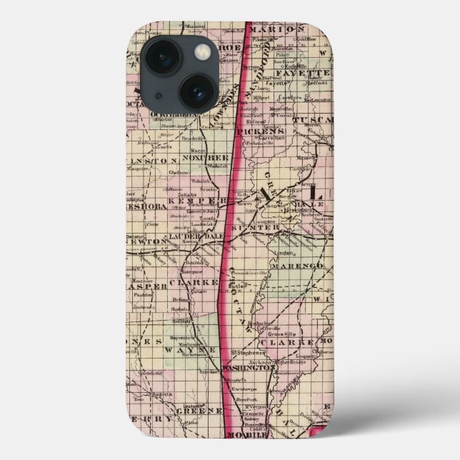 Funda De Case-Mate Para iPhone Misisipi y Alabama (Reverso)