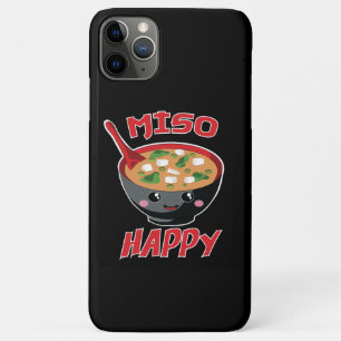 Funda Para iPhone 11 Pro Max Miso Happy Funny Food Kawaii