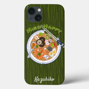 Funda Para iPhone 13 Miso Happy - Kawaii Ramen Cats