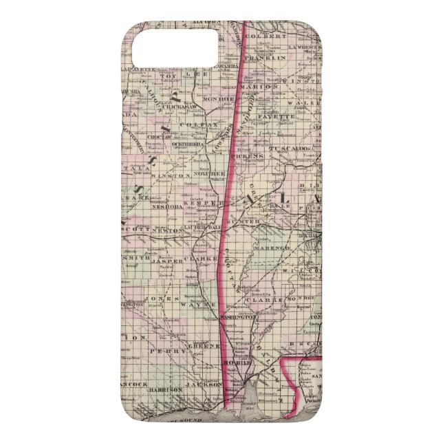 Funda De Case-Mate Para iPhone Mississippi y Alabama (Reverso)