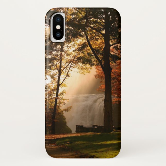 Funda De Case-Mate Para iPhone Mist de cascada de otoño (Reverso)