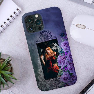 Funda Para iPhone 13 Misterioso Personalizado morado gótico: encaje, Ro