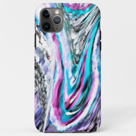 Funda Para iPhone 11 Pro Max Misto de gradiente e chuviscado, ciano y rosa