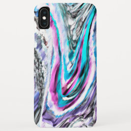 Funda Para iPhone XS Max Misto de gradiente e chuviscado, ciano y rosa