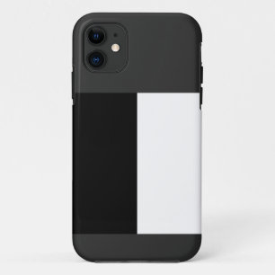Funda Para iPhone 11 mitad blanca mitad negra, mitad negra mitad blanca