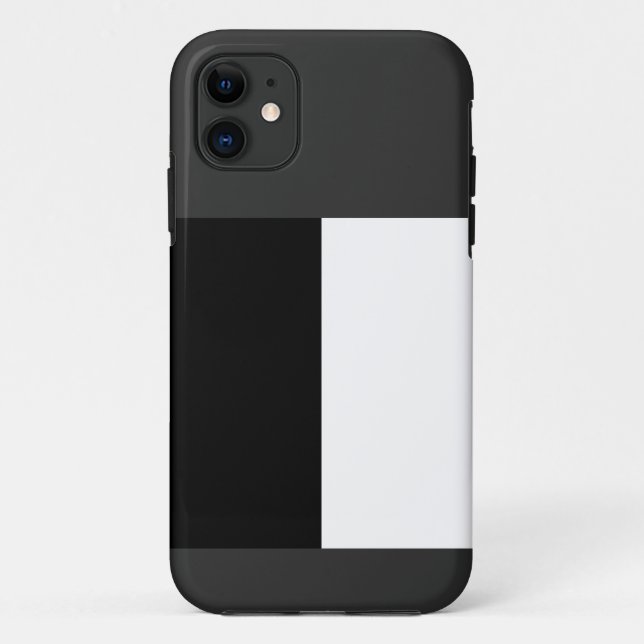 Funda De Case-Mate Para iPhone mitad blanca mitad negra, mitad negra mitad blanca (Reverso)