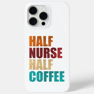 Funda Para iPhone 15 Pro Max Mitad Enfermera Mitad Café Enfermera Divertida