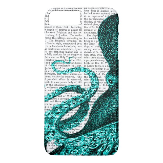 Funda De Case-Mate Para iPhone Mitad verde octopus (Reverso)