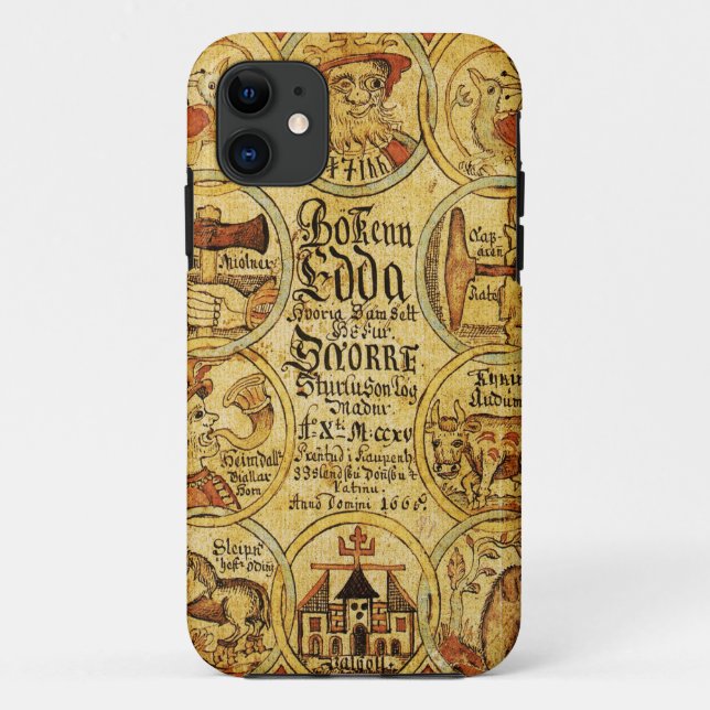 Funda De Case-Mate Para iPhone Mitología de los nórdises de Edda (Reverso)