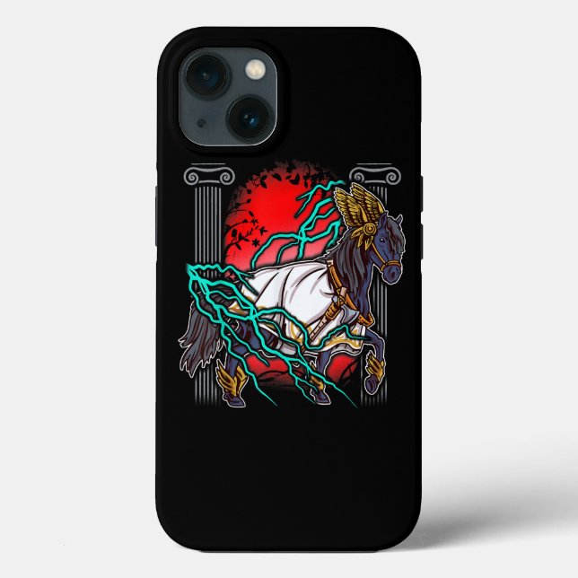 Funda De Case-Mate Para iPhone Mitos griegos de caballo Zeus antiguos dioses Equi (Reverso )