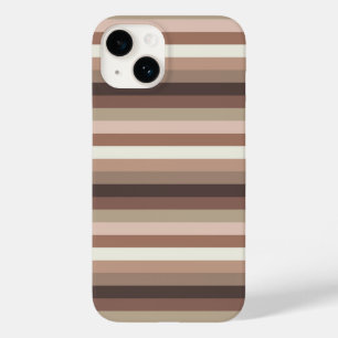 Funda Para iPhone 14 De Case-Mate Mocha Mousse y Accents patrón de banda horizontal