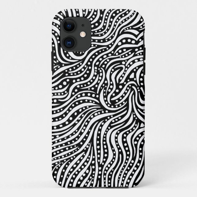 Funda De Case-Mate Para iPhone Moción en el agua - Blanco en negro (Reverso)