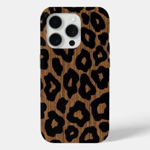 Funda Para iPhone 15 Pro Mod Wood Leopard