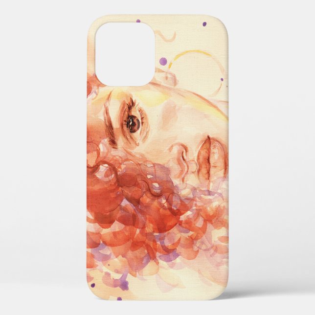 Funda De Case-Mate Para iPhone Moda afroamericana, ilustracion acuarela. (Reverso )