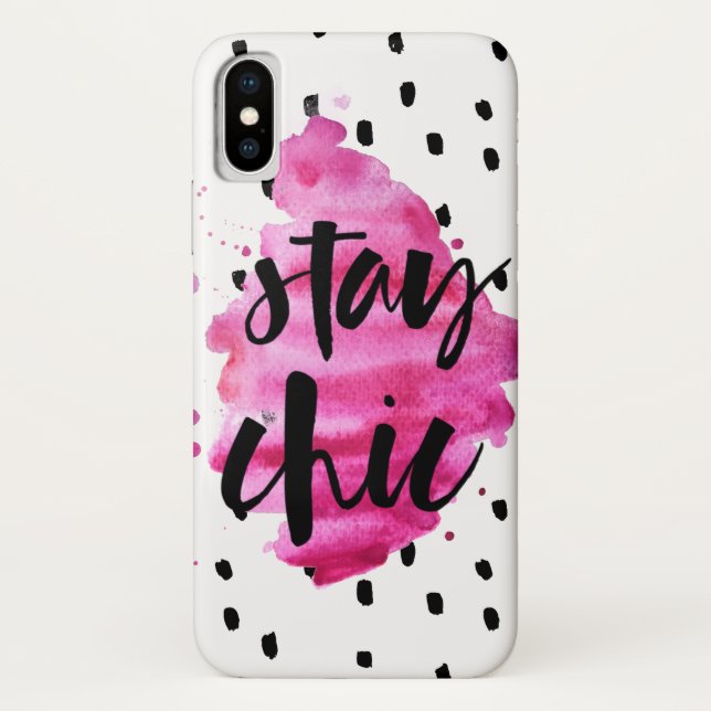 Funda De Case-Mate Para iPhone Moda aguda rosa caliente | estuche para iPhone (Reverso)