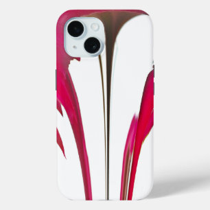Funda Para iPhone 15 Moda asombrosa rosa rosa roja bajo el cielo blanco