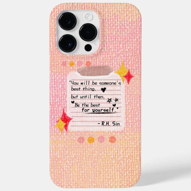 Funda De Case-Mate Para iPhone Moda Autoamor Citas iPhone Estuche Pinky suave (Reverso)