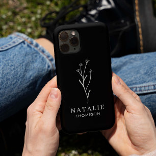 Funda Para iPhone 15 Moda Boho de moda Minimalista blanco negro persona