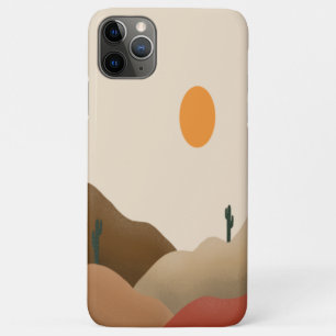 Funda Para iPhone 11 Pro Max Moda Cactus del desierto de Boho Terracotta