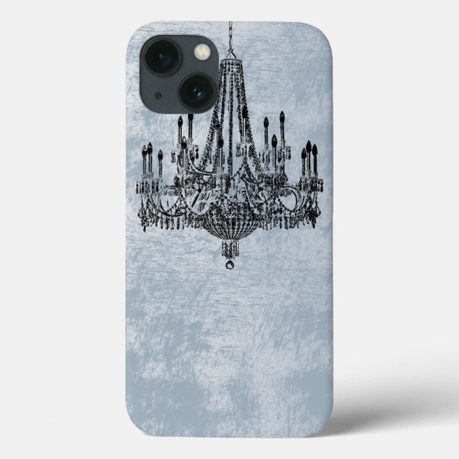 Funda De Case-Mate Para iPhone Moda Candelier Blue Grunge (Reverso)