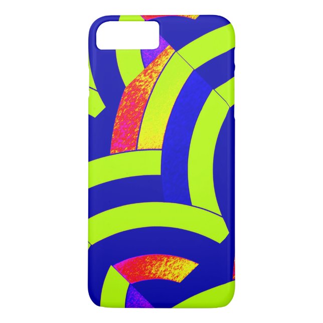 Funda De Case-Mate Para iPhone moda chevrons modernos de cal/marina (Reverso)