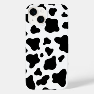Funda Para iPhone 14 De Case-Mate Moda cuero negro y blanco falso de vaca