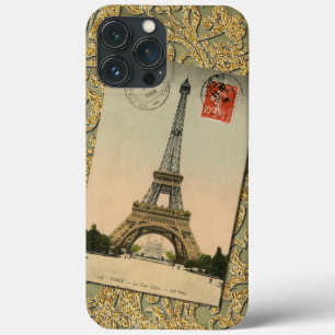 Funda Para iPhone 13 Pro Max Moda de época París Torre Eiffel Francia